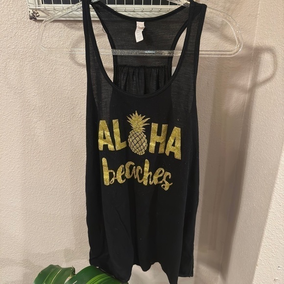 Pineapple Aloha Beaches Hawaiian Tank Top - Picture 1 of 5